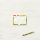 Jouw naam toevoegen | Tropische bloemen | Vogel va Post-it® Notes (Op bureau)