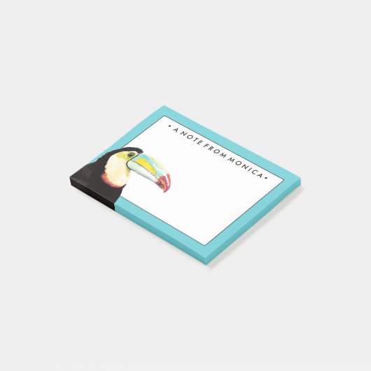 Jouw naam toevoegen | Tropische draak Post-it® Notes (Schuin)