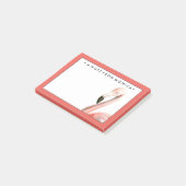 Jouw naam toevoegen | Tropische Flamingo Bird Post-it® Notes (Schuin)