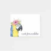 Jouw naam toevoegen | Tropische halo - Parrot Post-it® Notes (Voorkant)