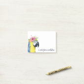 Jouw naam toevoegen | Tropische halo - Parrot Post-it® Notes (Op bureau)