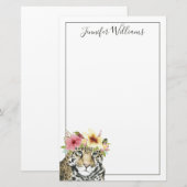 Jouw naam toevoegen | Tropische halo | Sweet Cheet Briefpapier (Voorkant / Achterkant)