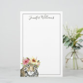 Jouw naam toevoegen | Tropische halo | Sweet Cheet Briefpapier (Staand voorkant)