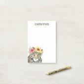 Jouw naam toevoegen | Tropische halo | Sweet Cheet Post-it® Notes (Op bureau)