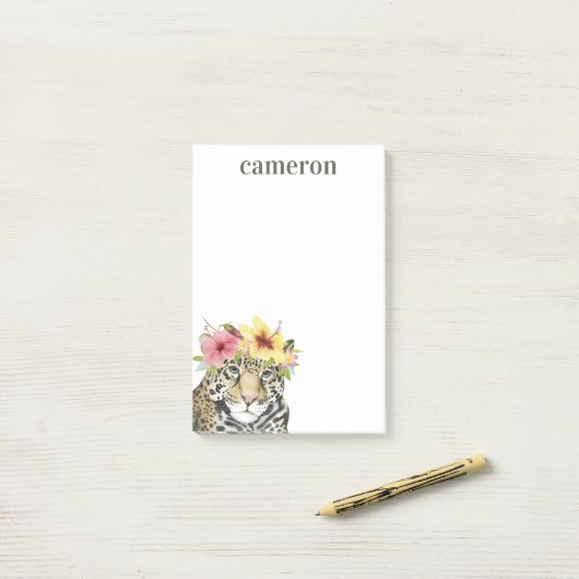 Jouw naam toevoegen | Tropische halo | Sweet Cheet Post-it® Notes (Op bureau)