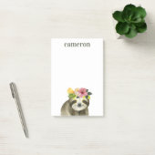 Jouw naam toevoegen | Tropische halo | Sweet Sloth Post-it® Notes (Kantoor)