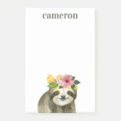 Jouw naam toevoegen | Tropische halo | Sweet Sloth Post-it® Notes (Voorkant)