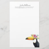 Jouw naam toevoegen | Tropische halo - Toucan Briefpapier (Voorkant)