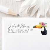 Jouw naam toevoegen | Tropische halo - Toucan Etiket (Insitu)