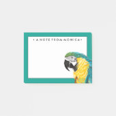 Jouw naam toevoegen | Tropische papegaai Post-it® Notes (Voorkant)
