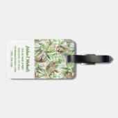 Jouw naam toevoegen | Tropische Waterverf Slotpatr Bagagelabel (Achterkant horizontaal)