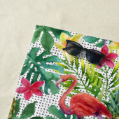 Jouw naam toevoegen | Tropische Waterverf Strandlaken (In situ)