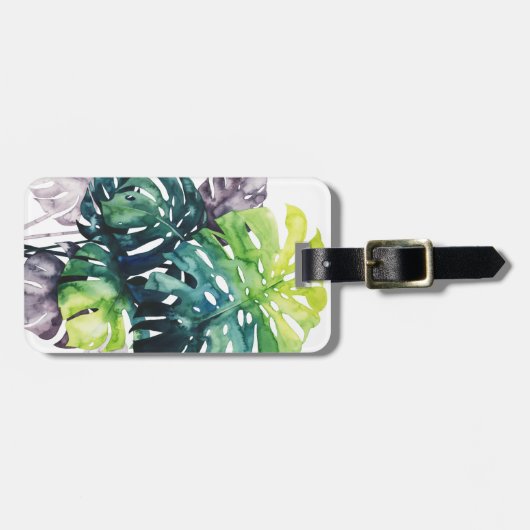 Jouw naam toevoegen | Twilight-palmen - gespleten  Bagagelabel (Voorkant horizontaal)