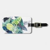 Jouw naam toevoegen | Twilight-palmen - Palmblader Bagagelabel (Voorkant horizontaal)