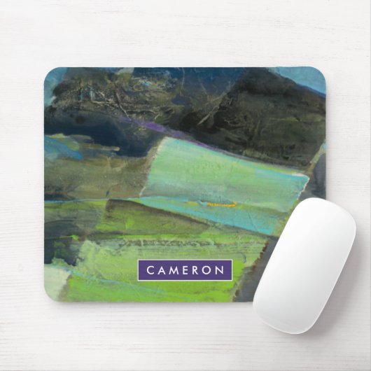 Jouw naam toevoegen | Uitzicht van de kust II Muismat (Met muis)