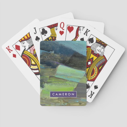 Jouw naam toevoegen | Uitzicht van de kust II Pokerkaarten (Achterkant)