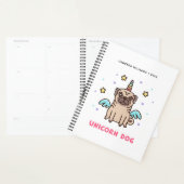 Jouw naam toevoegen | Unicorn Rainbow Dog Planner (Display)