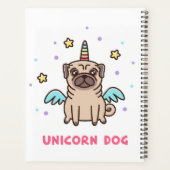 Jouw naam toevoegen | Unicorn Rainbow Dog Planner (Achterkant)
