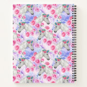 Jouw naam toevoegen | Unicorns & Rozen Patroon Notitieboek (Achterkant)