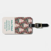 Jouw naam toevoegen | Valentijn Sleufpatroon Bagagelabel (Voorkant horizontaal)