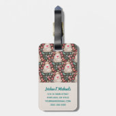 Jouw naam toevoegen | Valentijn Sleufpatroon Bagagelabel (Achterkant verticaal)