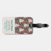 Jouw naam toevoegen | Valentijn Sleufpatroon Bagagelabel (Achterkant horizontaal)