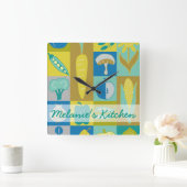 Jouw naam toevoegen | Veggie Blocks II Vierkante Klok (Huis)