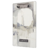 Jouw naam toevoegen | Verbetering I Grijs Abstract Klembord (Links)