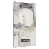 Jouw naam toevoegen | Verbetering I Grijs Abstract Klembord (Rechts)