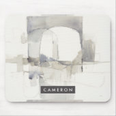 Jouw naam toevoegen | Verbetering I Grijs Abstract Muismat (Voorkant)