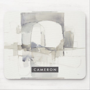 Jouw naam toevoegen   Verbetering I Grijs Abstract Muismat