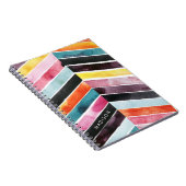 Jouw naam toevoegen | Vivid Waterverf Chevron I Notitieboek (Rechterzijde)