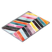 Jouw naam toevoegen | Vivid Waterverf Chevron I Notitieboek (Linkerzijde)