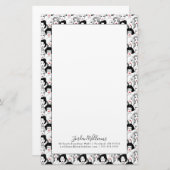 Jouw naam toevoegen | Vrouwen met een lippenstift Briefpapier (Voorkant / Achterkant)