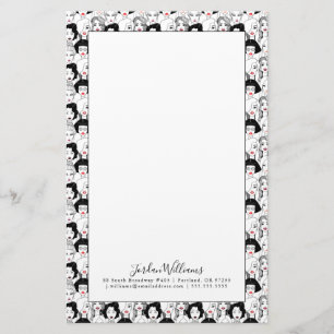 Jouw naam toevoegen   Vrouwen met een lippenstift Briefpapier