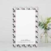 Jouw naam toevoegen | Vrouwen met een lippenstift Briefpapier (Staand voorkant)