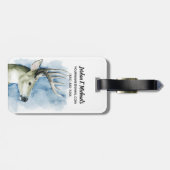 Jouw naam toevoegen | Wandering Stag - Waterverf Bagagelabel (Achterkant horizontaal)
