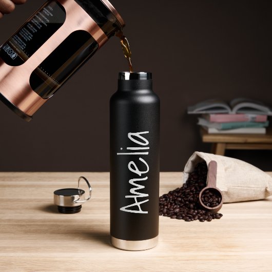 Jouw naam toevoegen - Waterfles (Koffie)