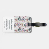 Jouw naam toevoegen | Waterverf Cactus Patroon Bagagelabel (Achterkant horizontaal)