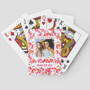 Jouw naam toevoegen   Waterverf Flamingo in Waterv Speelkaarten