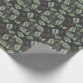 Jouw naam toevoegen | Waterverf Groene Feestdagen Cadeaupapier (Hoek)