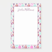 Jouw naam toevoegen | Waterverf Hexagon Patroon Post-it® Notes (Voorkant)