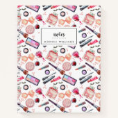 Jouw naam toevoegen | Waterverf Makeup Patroon Notitieboek (Voorkant)
