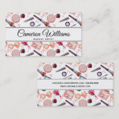 Jouw naam toevoegen | Waterverf Makeup Patroon Visitekaartje (Voorkant / Achterkant)