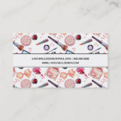 Jouw naam toevoegen | Waterverf Makeup Patroon Visitekaartje (Achterkant)