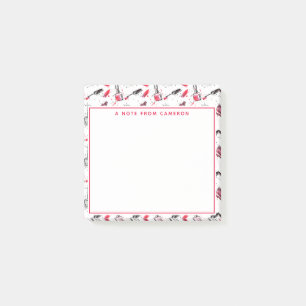 Jouw naam toevoegen   Waterverf Nail Pools Patroon Post-it® Notes