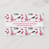 Jouw naam toevoegen | Waterverf Nail Pools Patroon Visitekaartje (Achterkant)