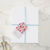 Jouw naam toevoegen | Waterverf Peony Pattern Cadeaulabel (Met Touw)