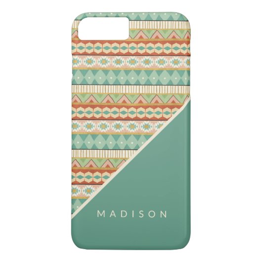 Jouw naam toevoegen | Waterverf Tribaal Patroon Case-Mate iPhone Case (Achterkant)