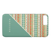 Jouw naam toevoegen | Waterverf Tribaal Patroon Case-Mate iPhone Case (Achterkant (Horizontaal))